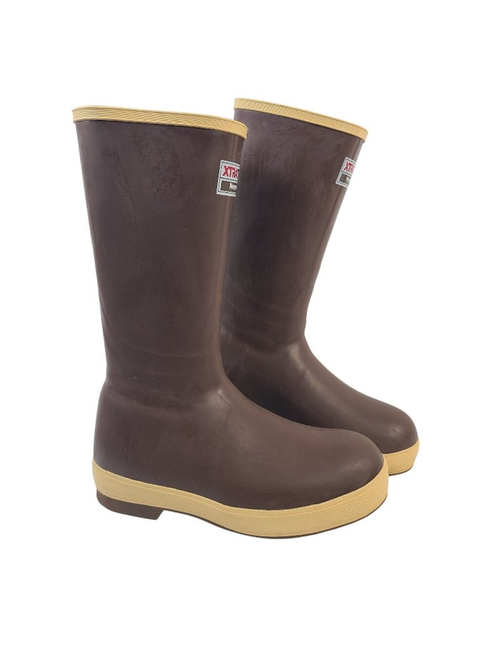 NEW Xtratuf Men's 15" Plain Toe Insulated Neoprene Boots Brown Size 10M
